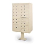 View 13 Door F-Spec Cluster Box Unit with Pedestal